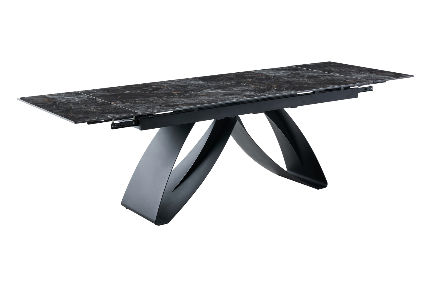 Galds Dora 180-260/90/76 cm melns. Ekskluzīvi!