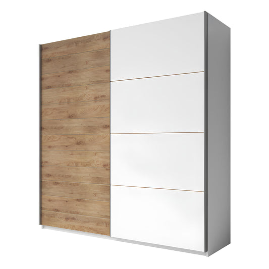 Skapis Galateja 200; 221; 270/61/210 cm balts/Boforts ozols - N1 Home