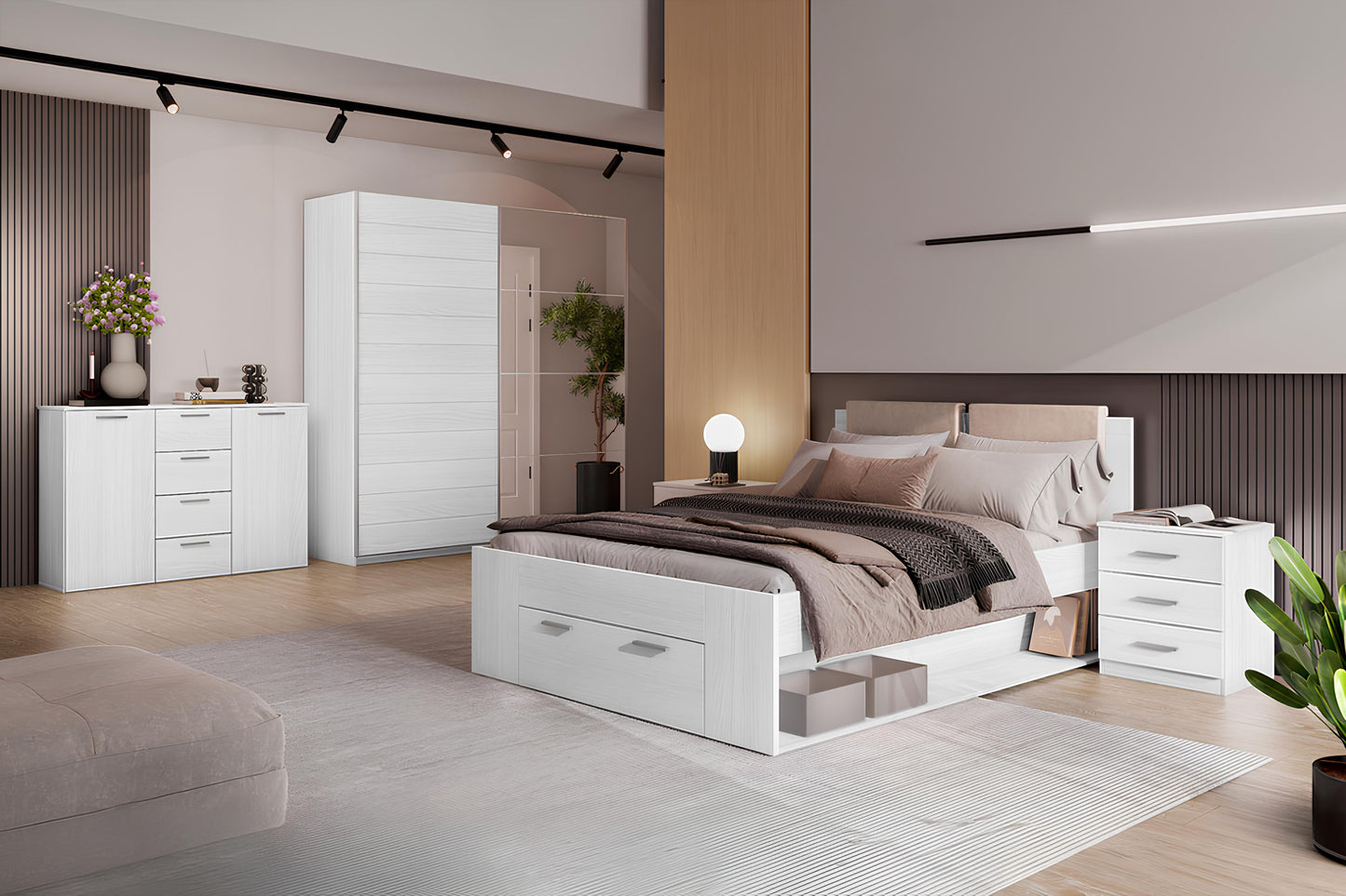 Naktsskapis Galateja 46/41/56 cm abisko ash