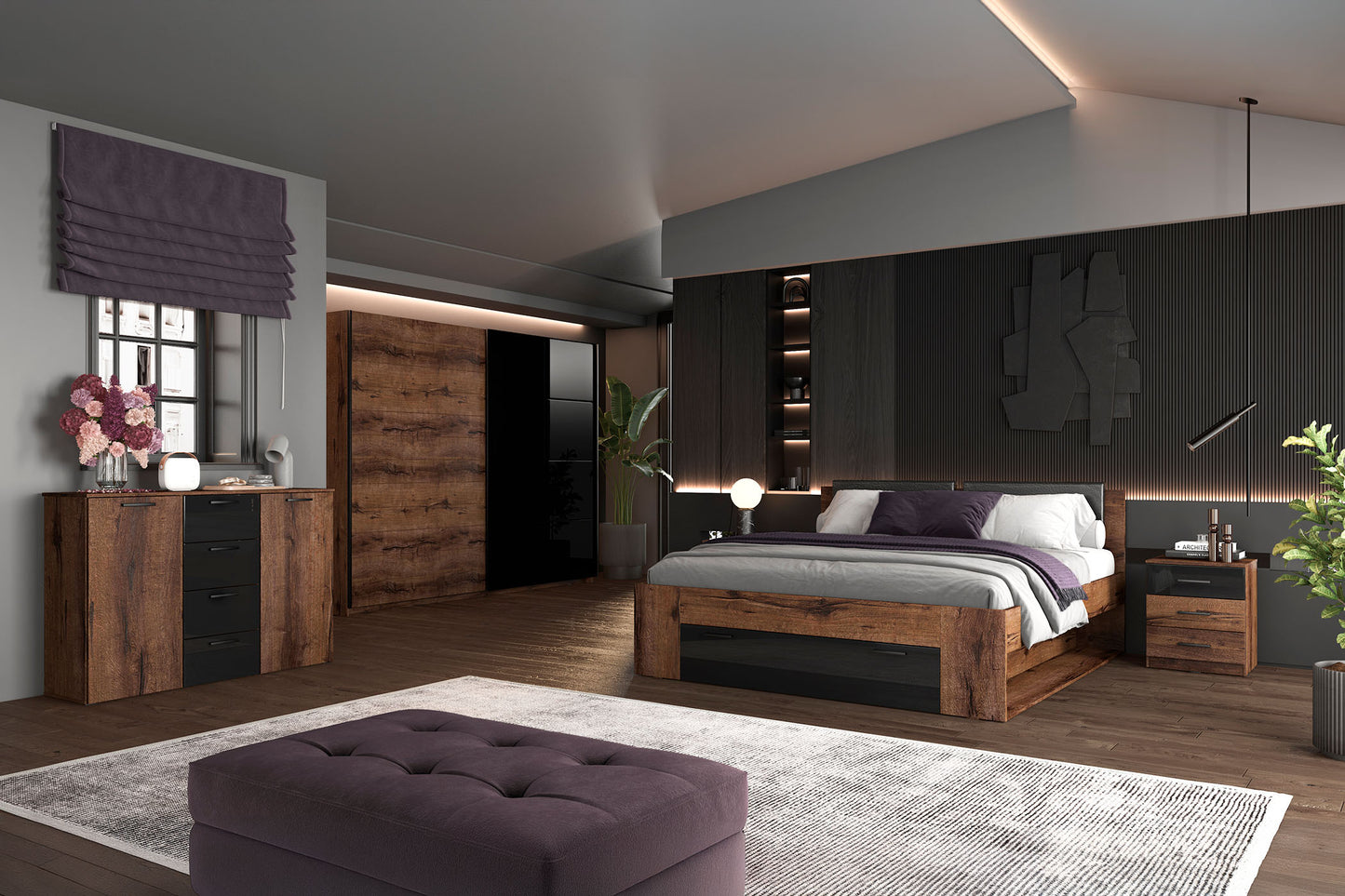 Skapis Galateja 200; 221; 270/61/210 cm Monasteri ozols