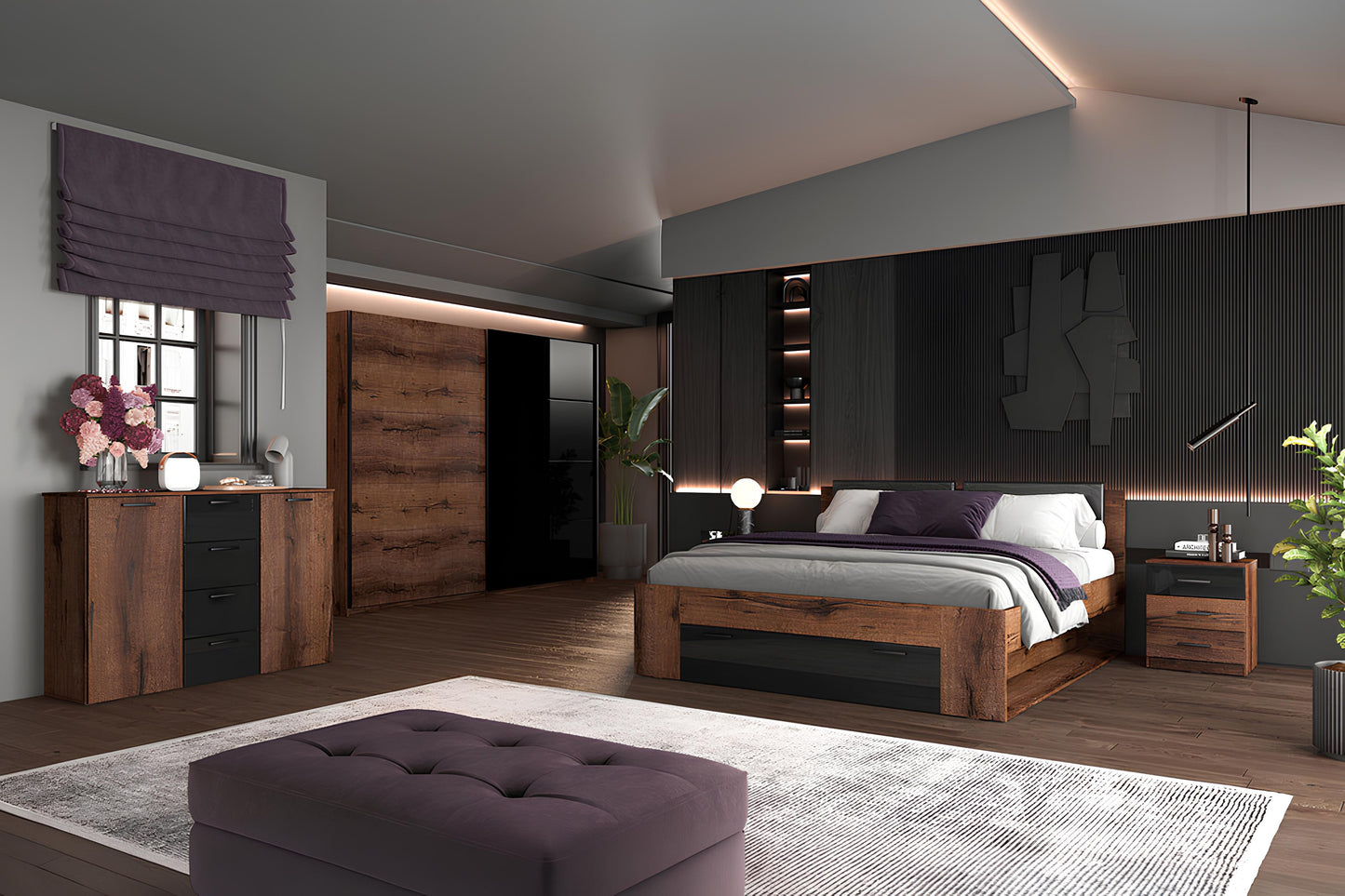 Naktsskapis Galateja 46/41/56 cm Monasteri ozols - N1 Home