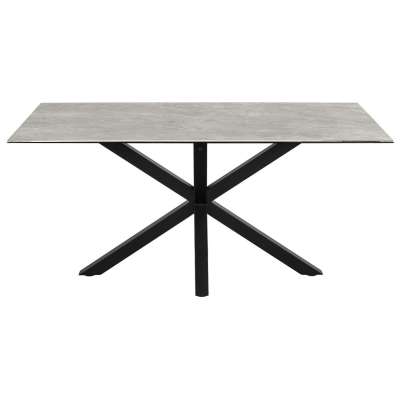 HE taisnstūra pusdienu galds,pelēka Anista neapstrādāta keramika 160x90x75,5 cm