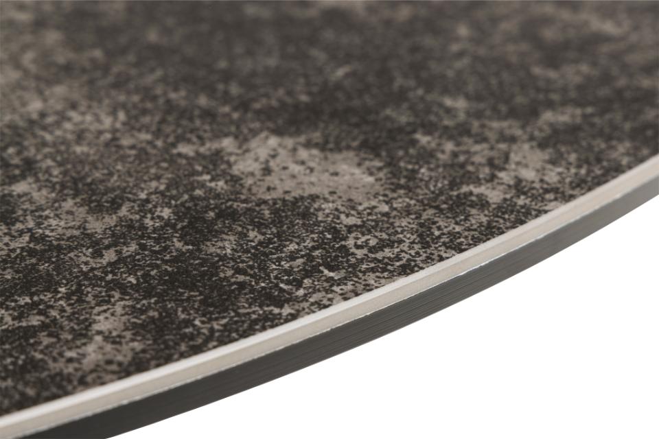 HEVE apaļš pusdienu galds,rūsgani brūna Lemco raupja keramika, Ø119x75,5 cm