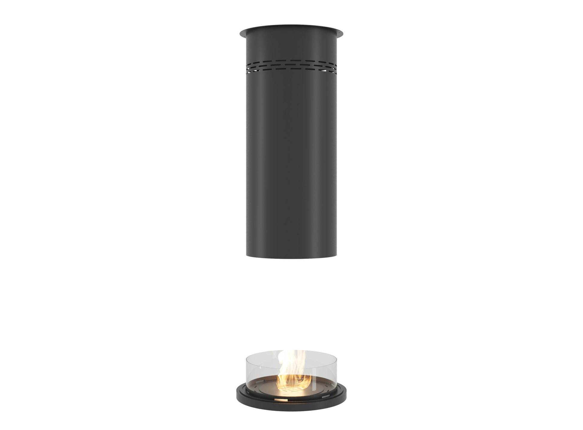 Biokamīns Inrond 80/200 cm melns - N1 Home