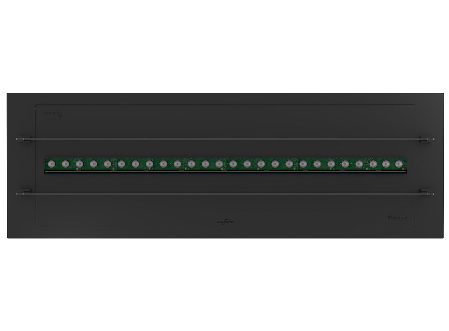 Elektriskais kamīns Infir 120/40/20 cm melns - N1 Home