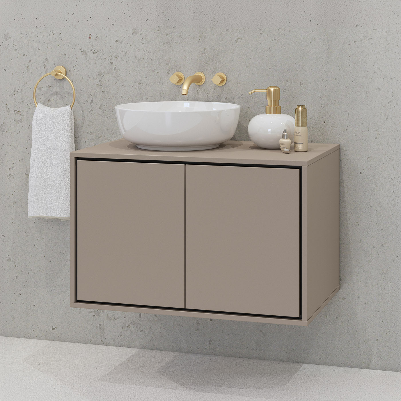 Skapis Iriva 78/48/51 cm congo/melns