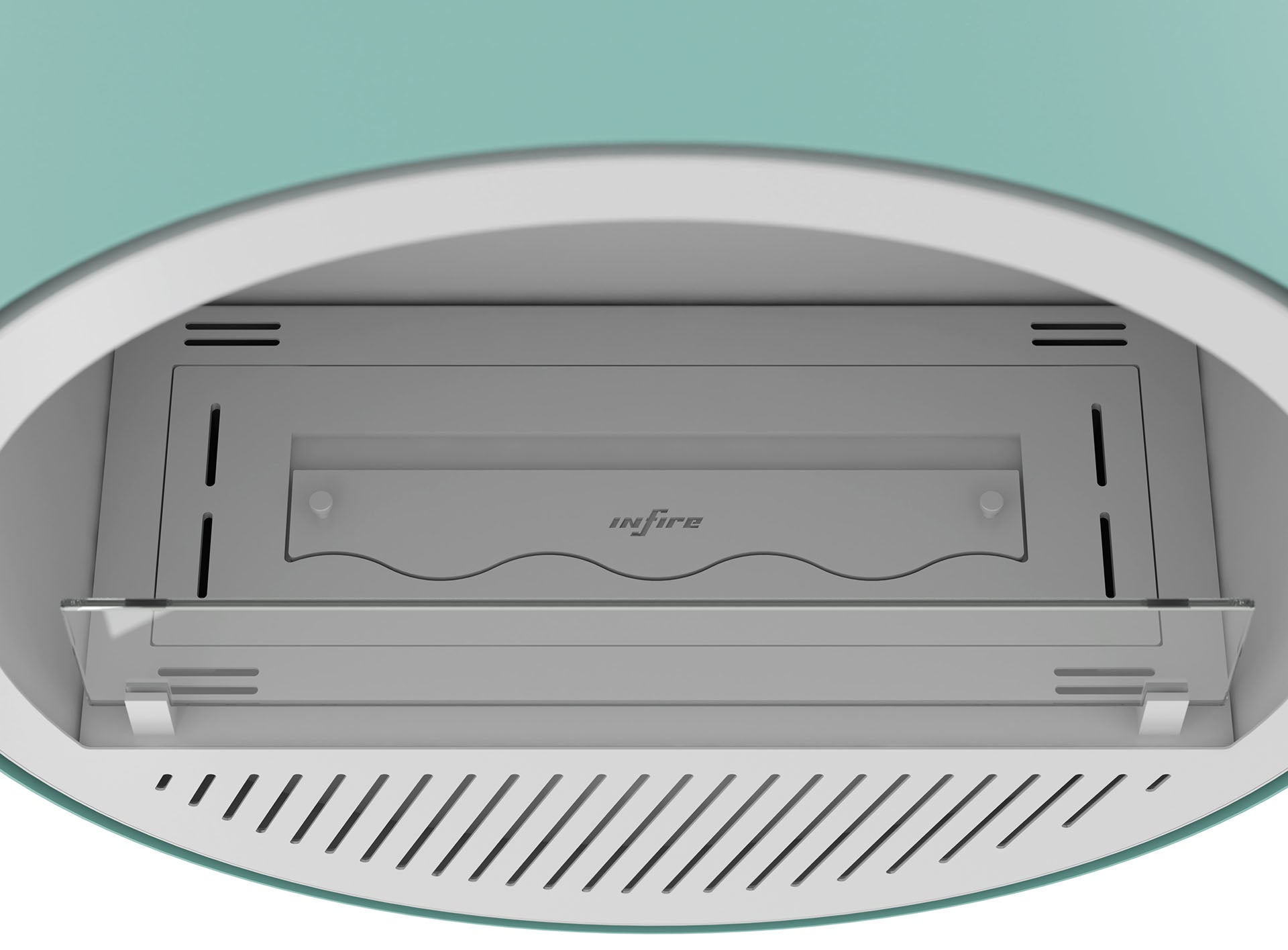 Biokamīns Incyrc Slim wall 72/30 cm gaiši zils - N1 Home