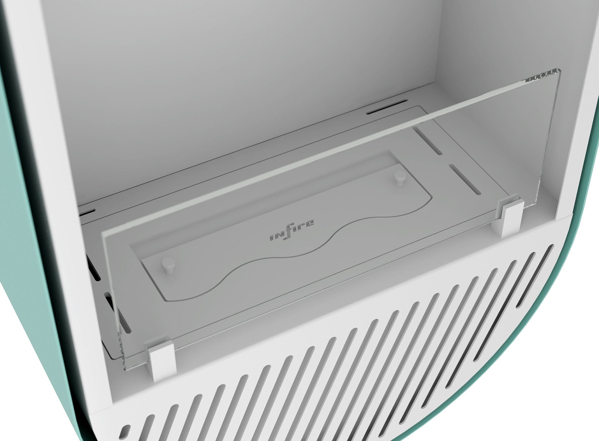 Biokamīns Incyrc Vert 130/50/25 cm gaiši zils - N1 Home