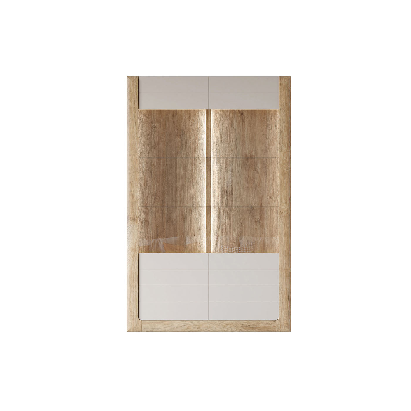 Skapis Kavasari 129/200/41 cm Hamilton ozols/kašmirs