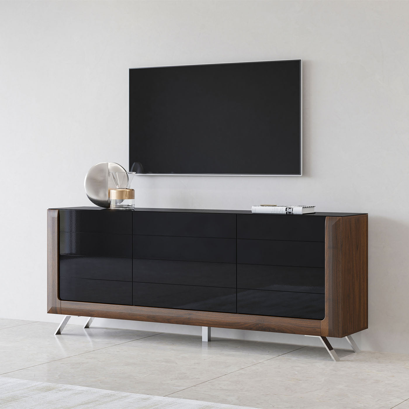 Kumode Kavasari 199/44/81 cm Kolumbijas valrieksts/melns - N1 Home