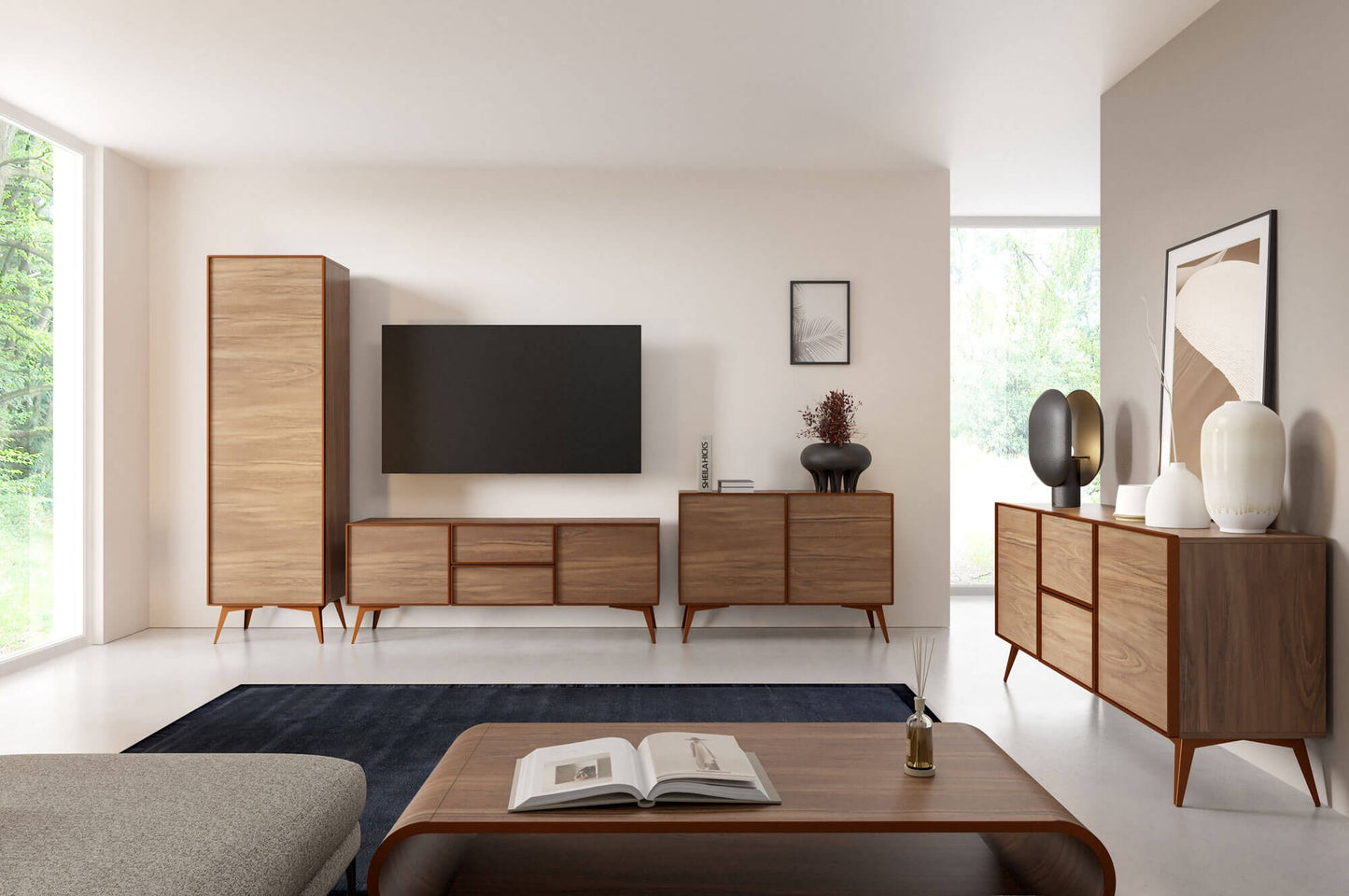 Kumode Maveja 164,5/42/77 cm rieksts/varš - N1 Home