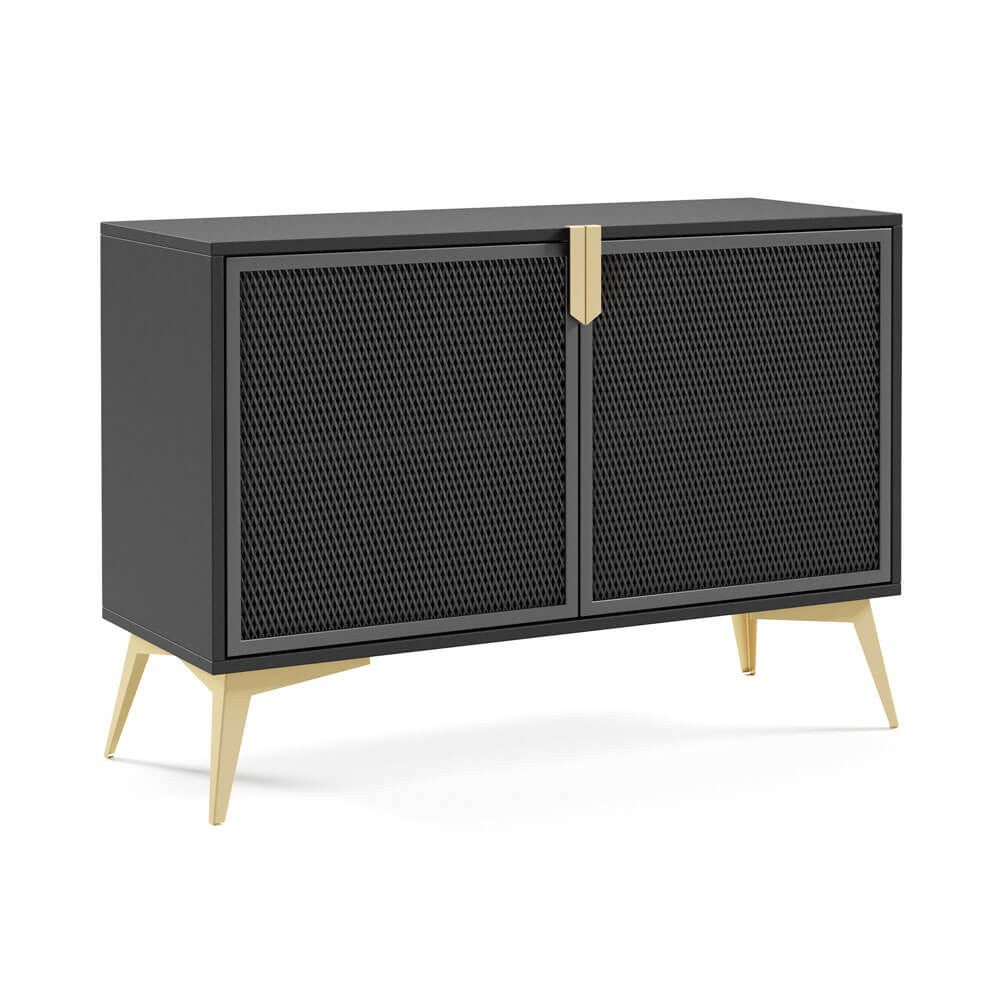 Kumode Bravis 110/42/77 cm melns/zelts - N1 Home
