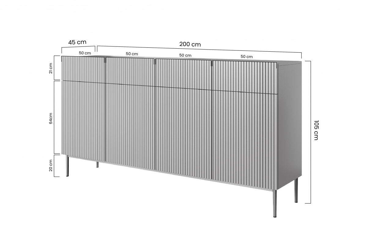 Kumode AUSTIN zelta kājas 200/105/45 antik rozā