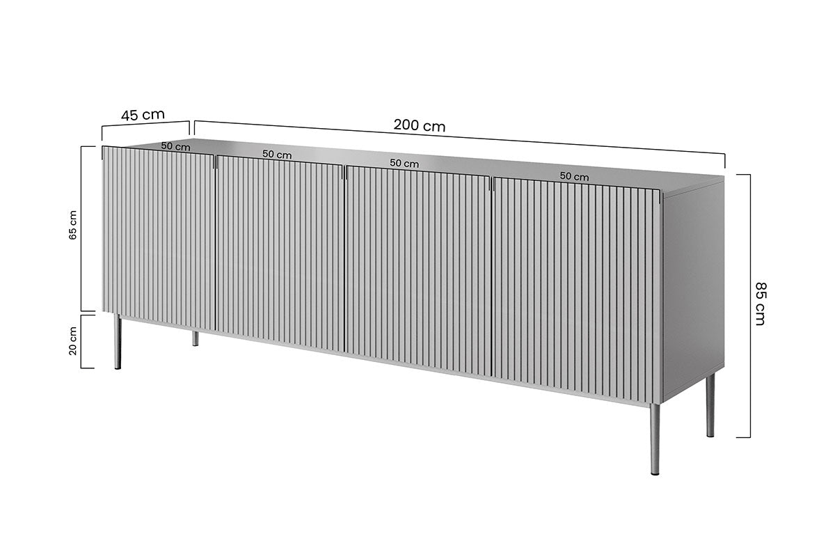 Kumode AUSTIN zelta kājas 200/85/45 debesjums zils