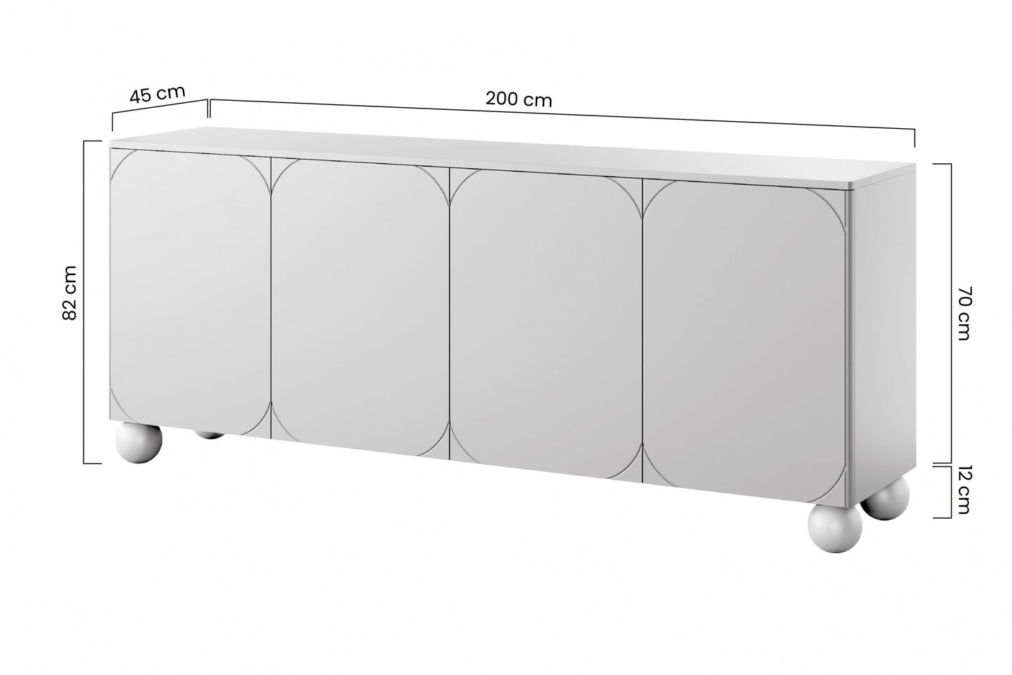 Kumode BARI II ar 4 atvilktnes 200/82/45