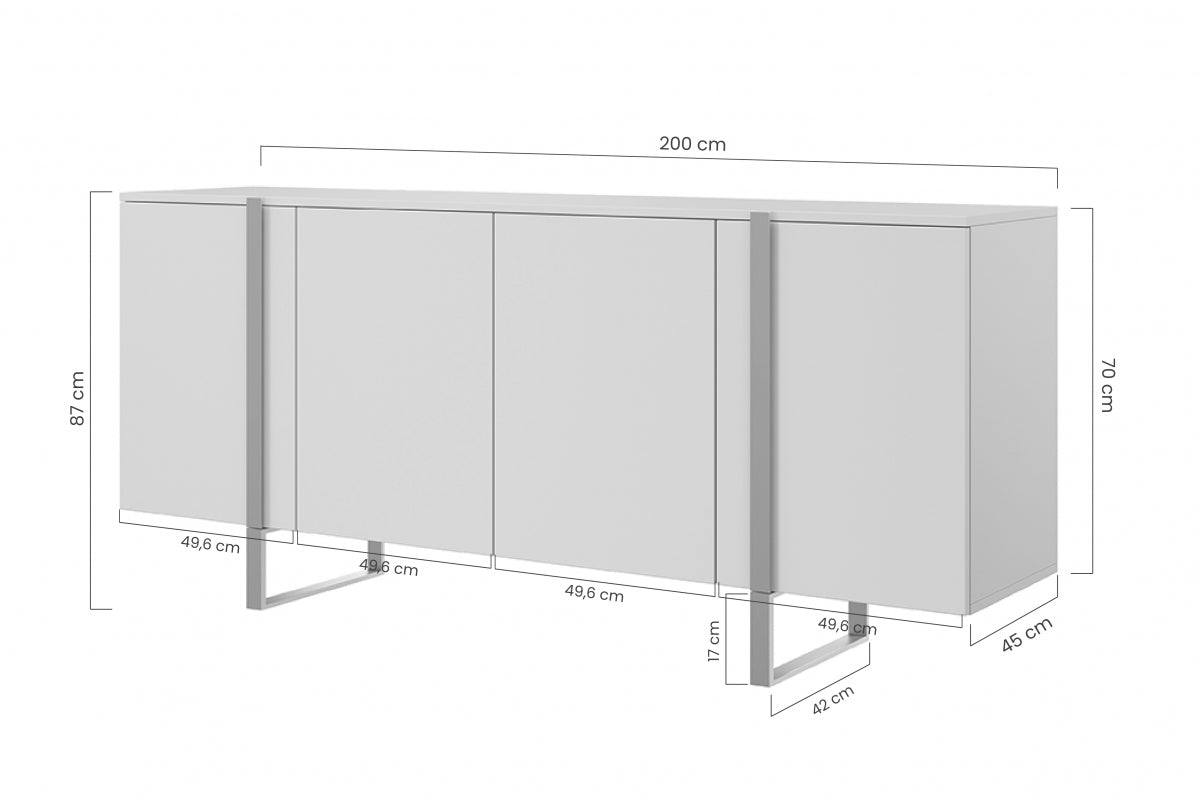 Kumode VECA 200/87/45 zelts/ dabīgs