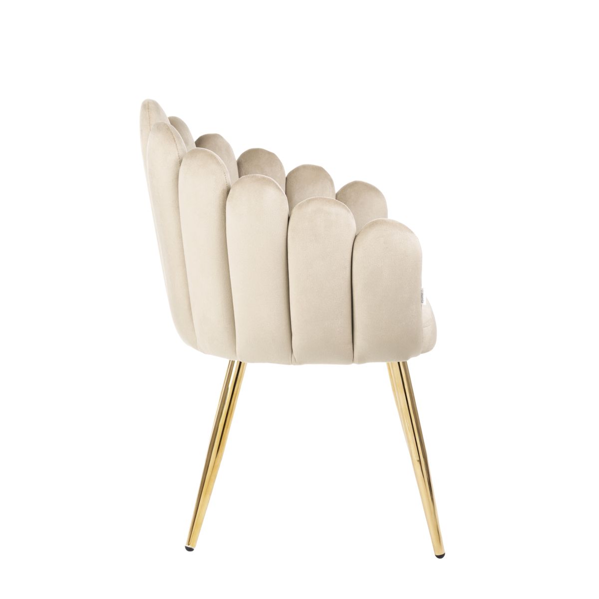 LANA bēšs samta krēsls 56x55x83 cm