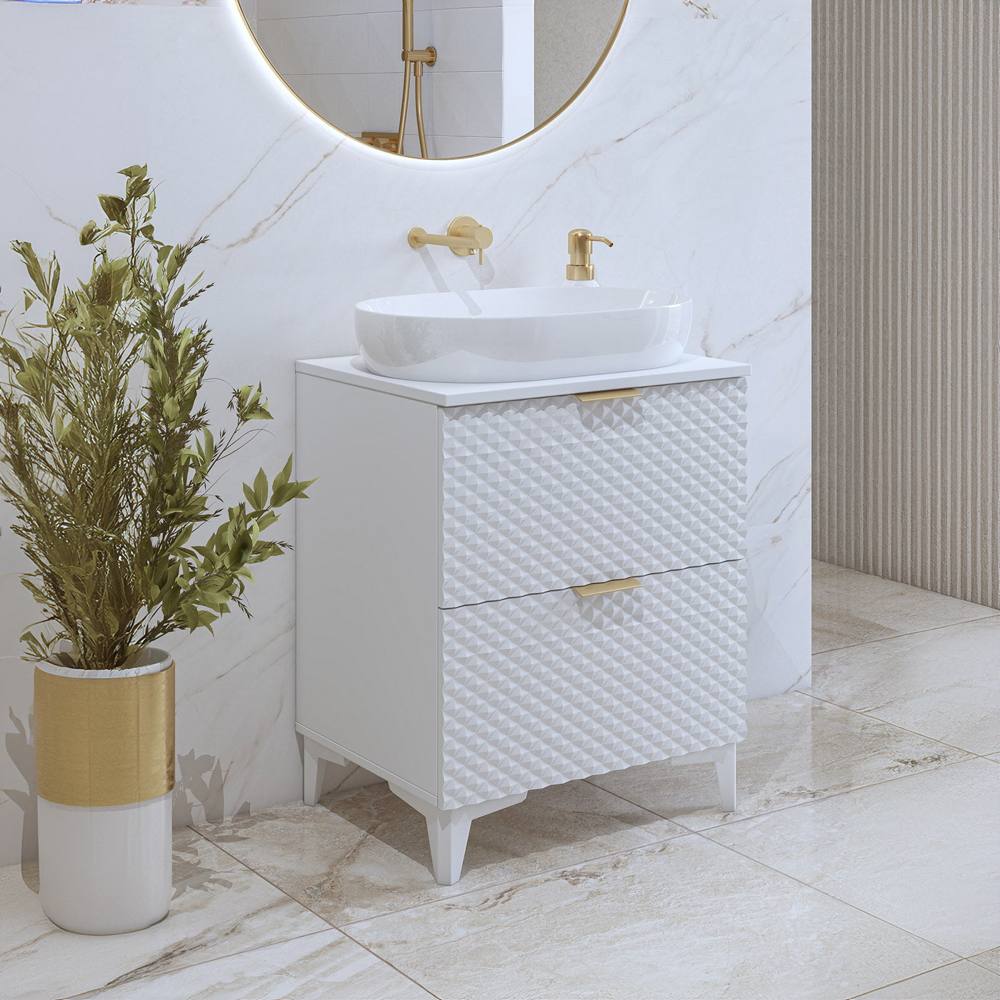 Skapis Lors 60/49/63 cm balts