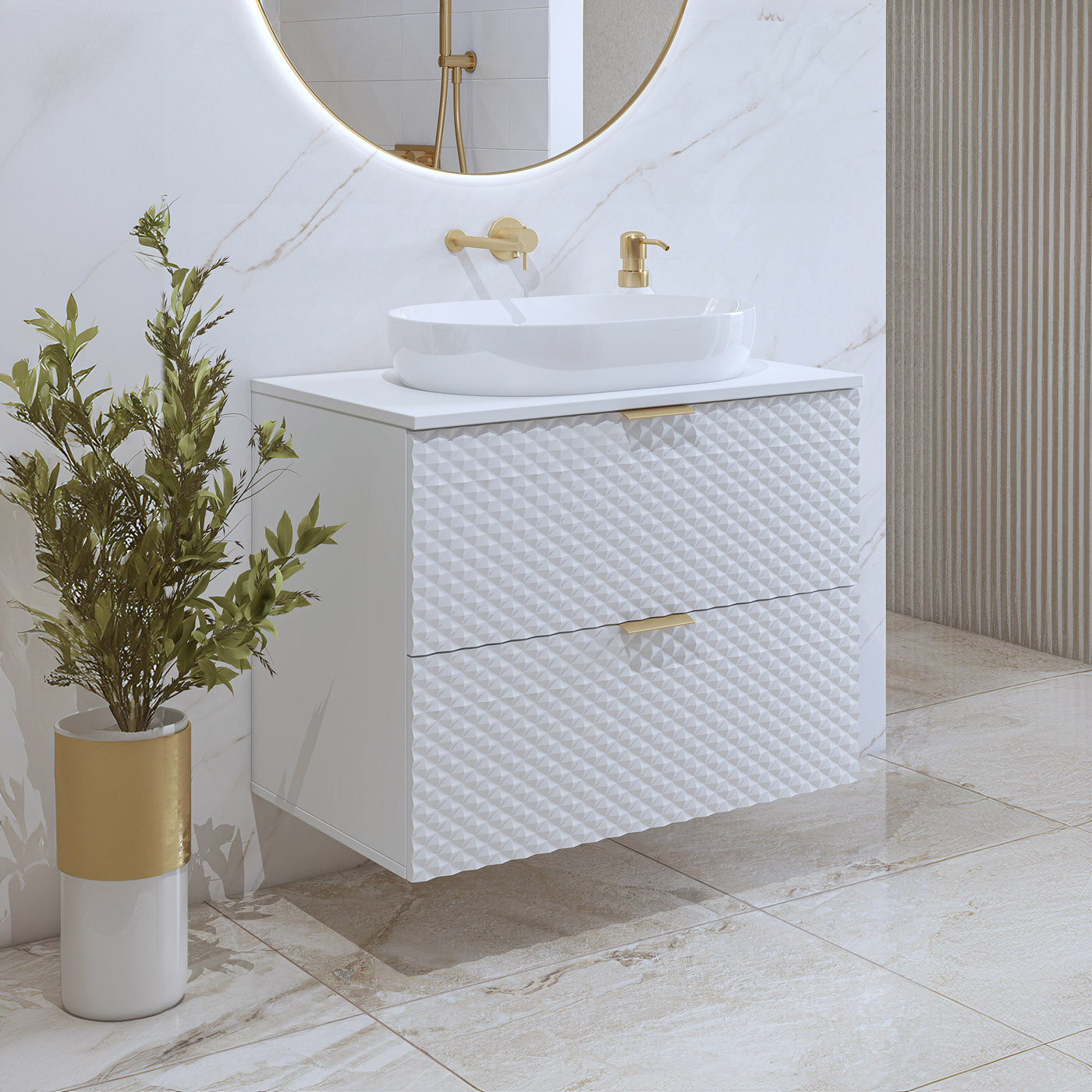 Skapis Lors 80/49/63 cm balts