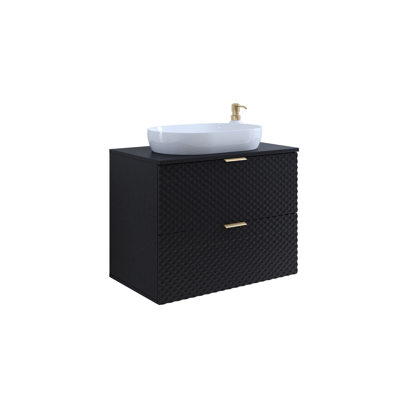 Skapis Lors 80/49/63 cm melns