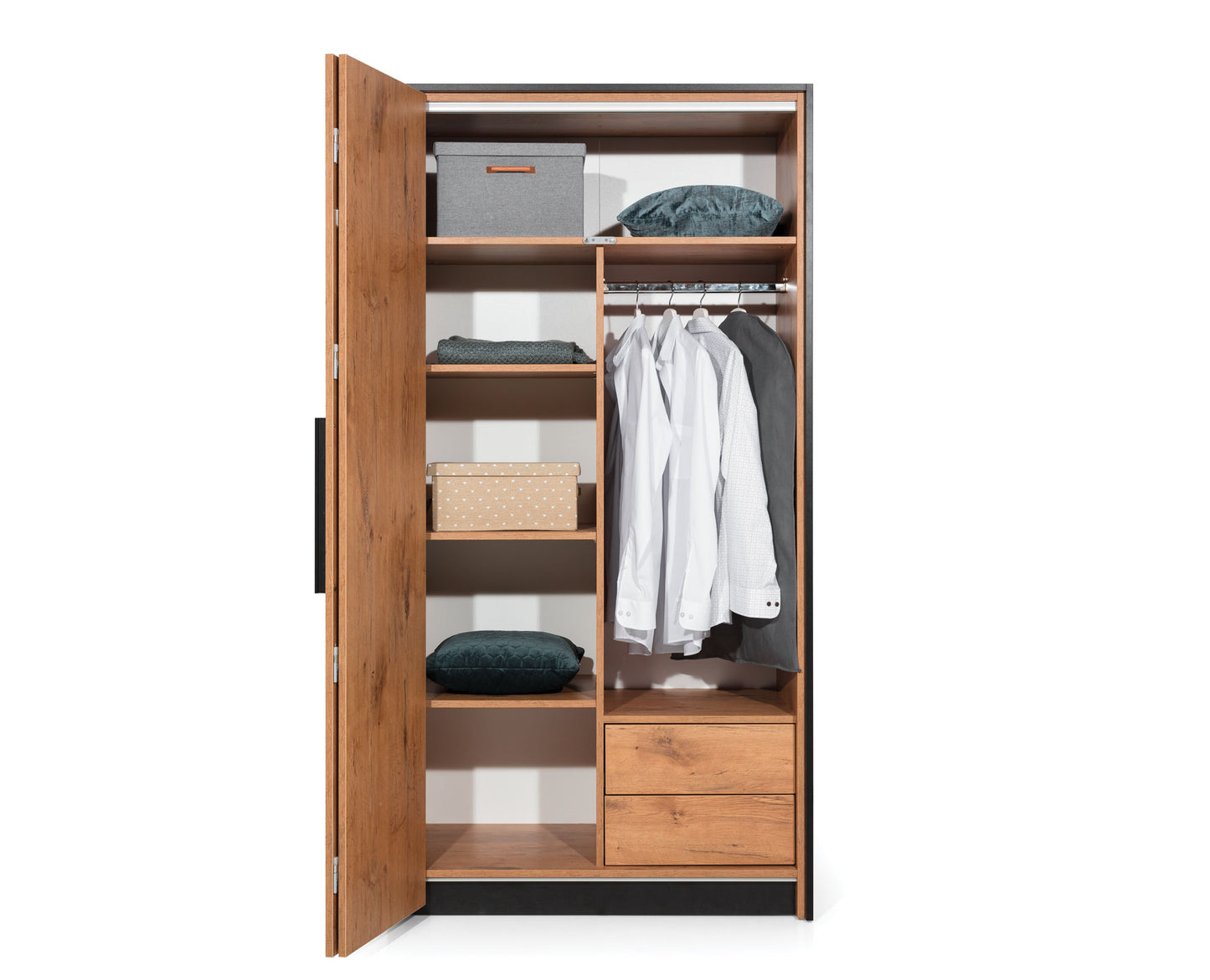 Skapis ar spoguli pa labi LOK 104/60/204 cm - N1 Home