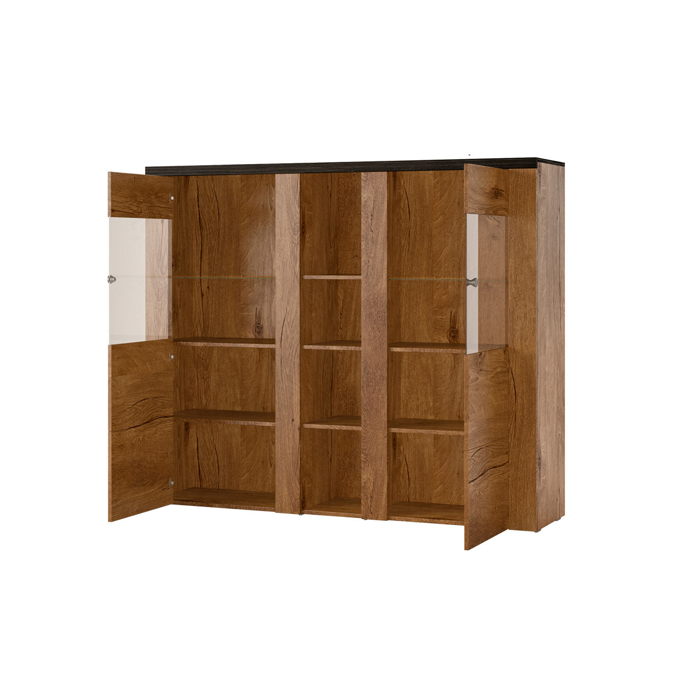 Kumode Laroš 155/130/37 cm touchwood/satīna nusbaum - N1 Home