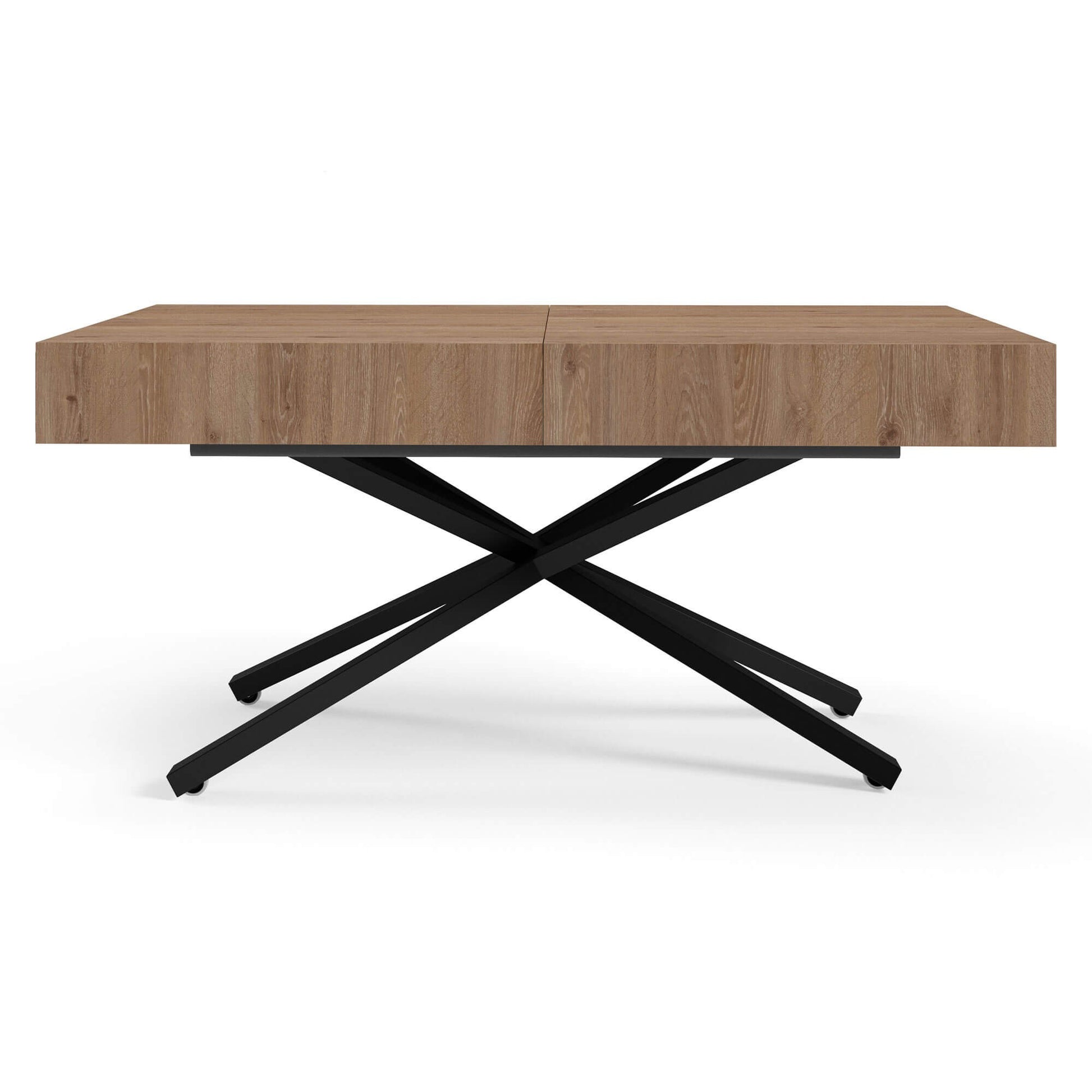 Galds Tiks X 27-80/120-200/80 cm Truffle brūns Davos ozols - N1 Home