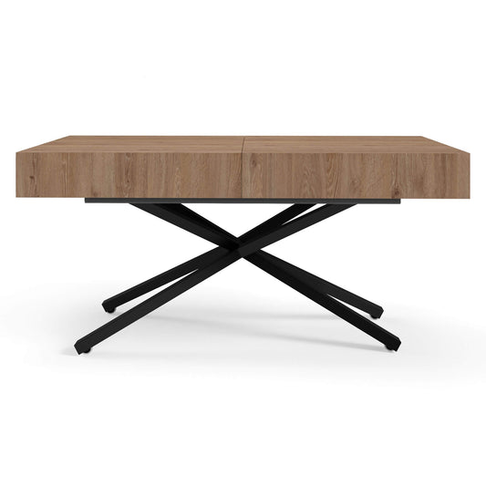 Galds Tiks X 27-80/120-200/80 cm Truffle brūns Davos ozols - N1 Home