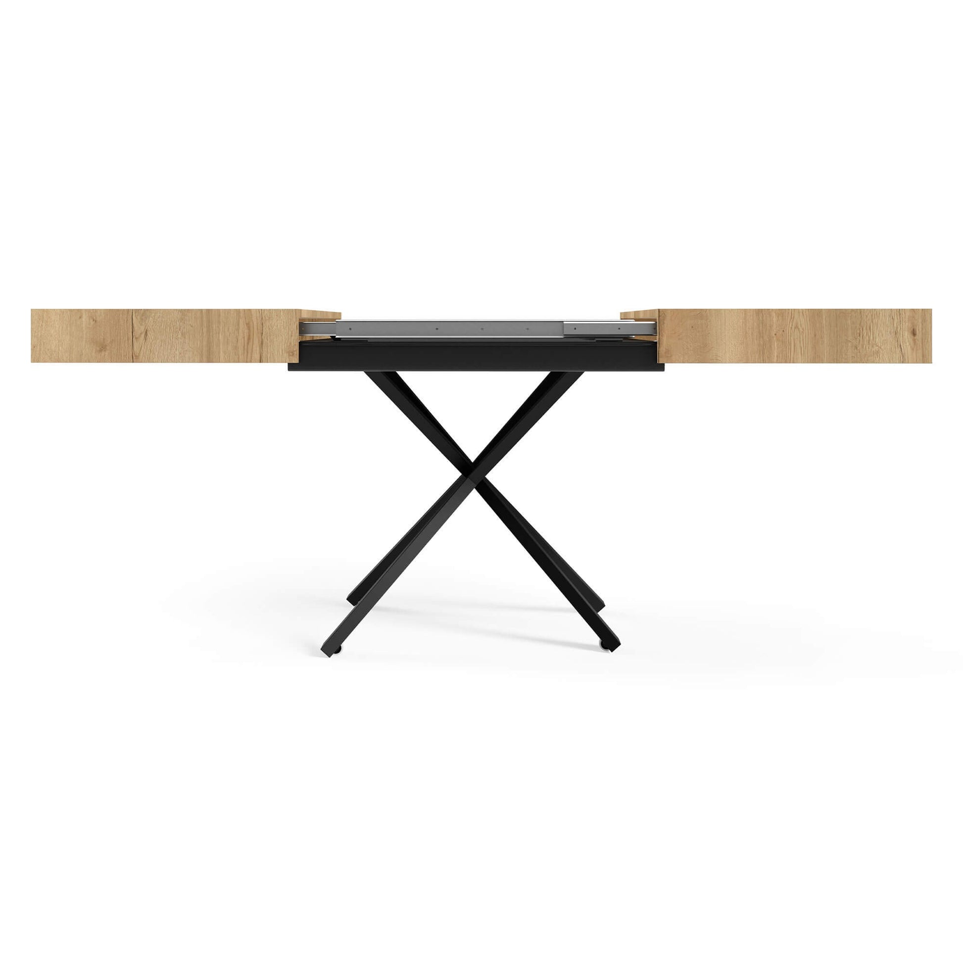 Galds Tiks X 27-80/120-200/80 cm balts hromix - N1 Home