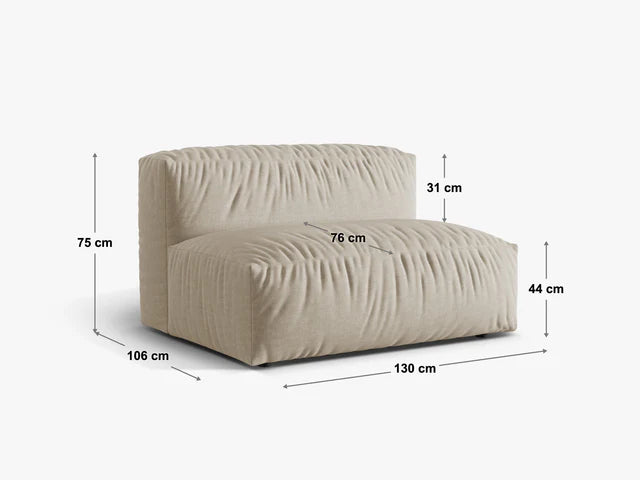 Modulārs dīvāns Martina Micadoni 106/75/132 cm Monnat Ivory