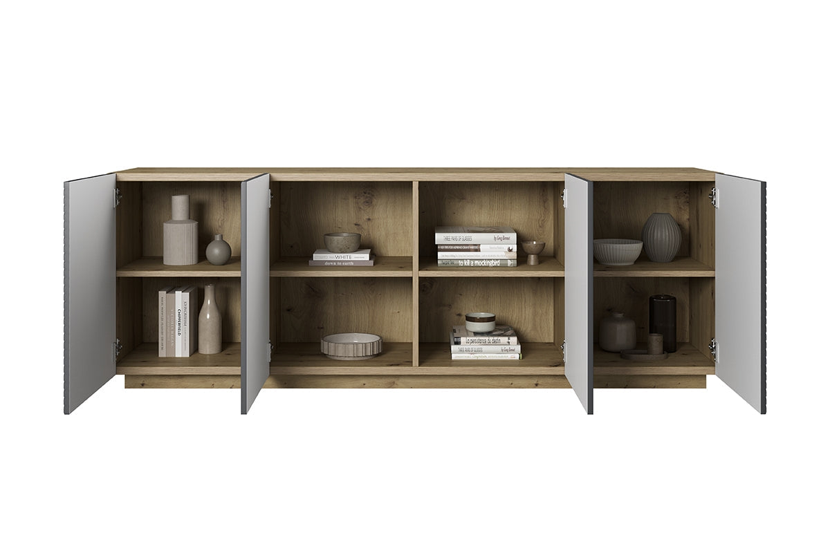 OSLO kumode bez kājām 200/71/43 cm pelēks/artisans