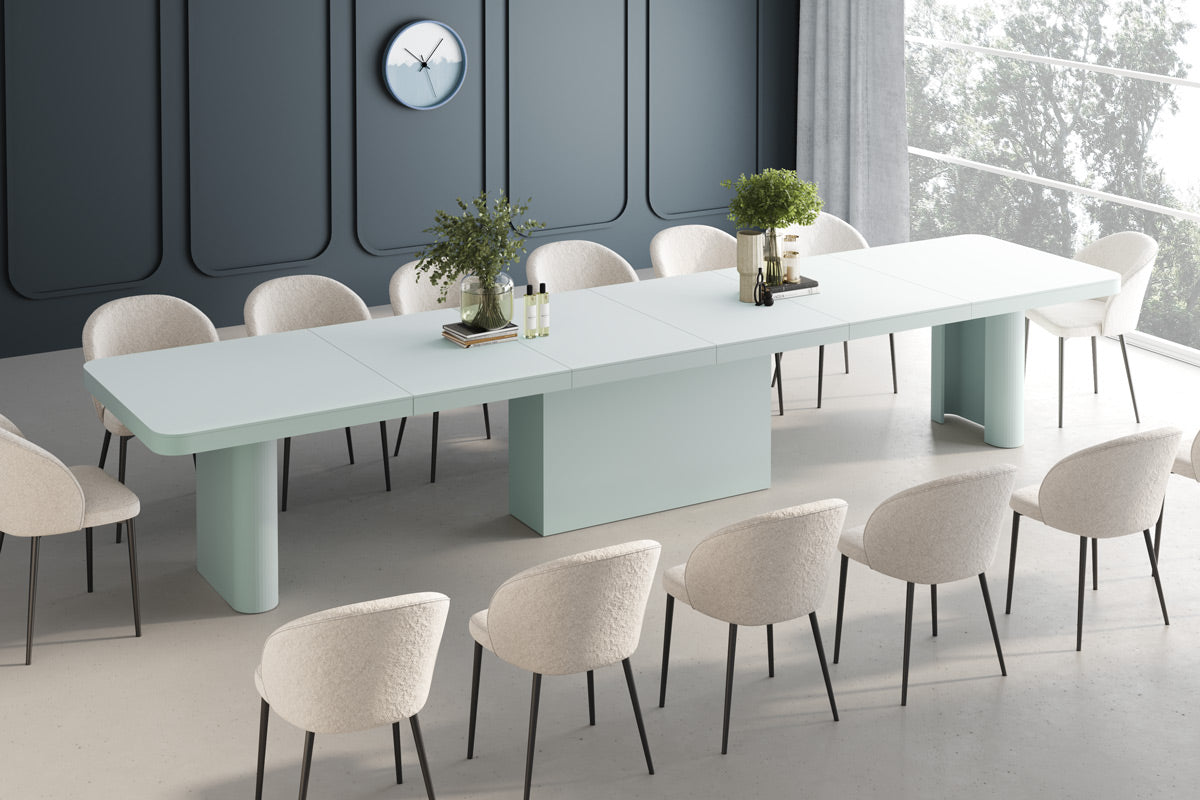 Galds Porto 160-412/100/75 cm piparmētra - N1 Home