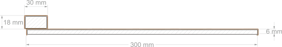 Japānas panelis Kobe 275/30 cm balts