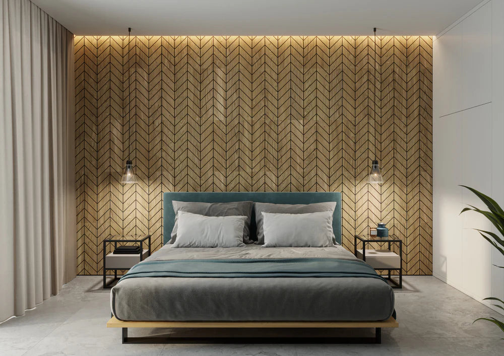 Frēzēti paneļi Dali 60/30 cm Amerikāņu valrieksts