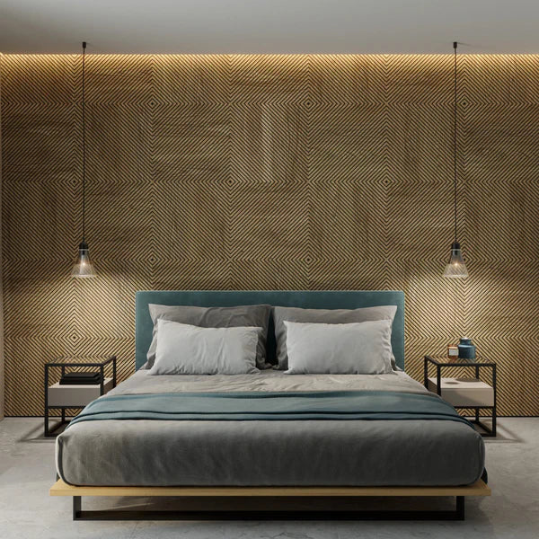 Frēzēti paneļi Barca 60/60 cm  Amerikāņu valrieksts