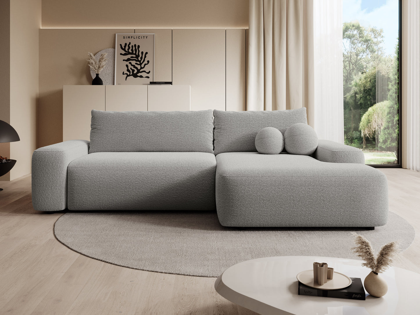 Dīvāns Loo 265/162/87 cm Lambi 11 - N1 Home