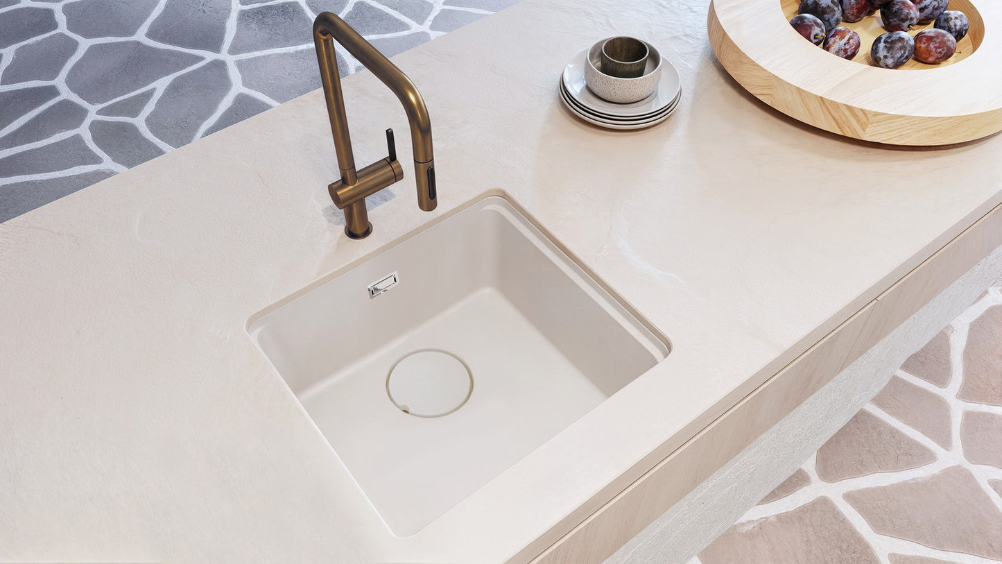 1-bļodas granīta izlietne Momi 500 x 450 x 230 antracīta metālika - N1 Home