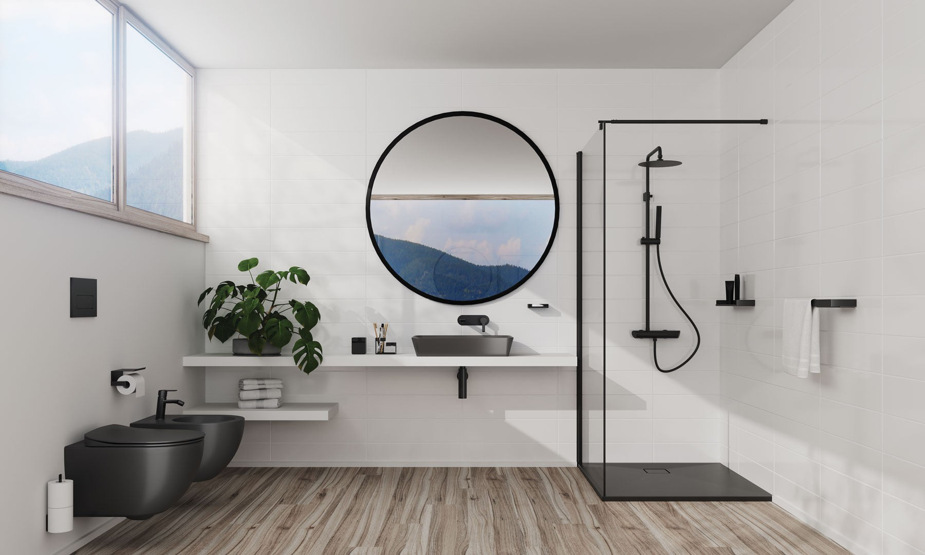 Iebūvēts izlietnes maisītājs Arnika 252 mm nero - N1 Home