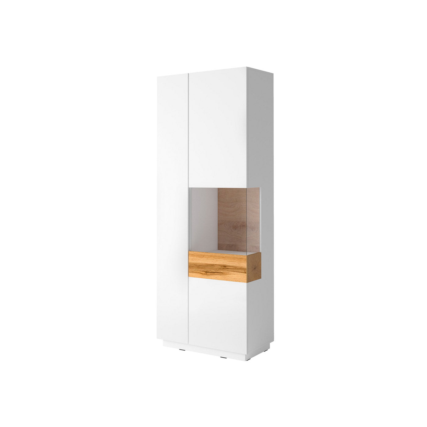 Skapis Solani 80/207/40 cm balts/Votan ozols - N1 Home
