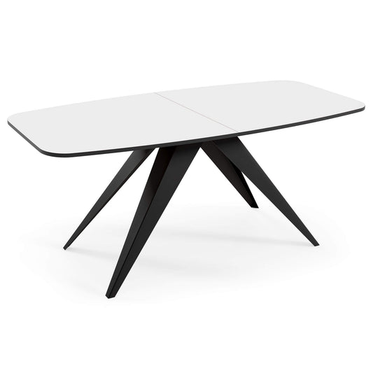 Galds Fery 76/160/80; 76/180/90 cm Arktiks balts/melns - N1 Home