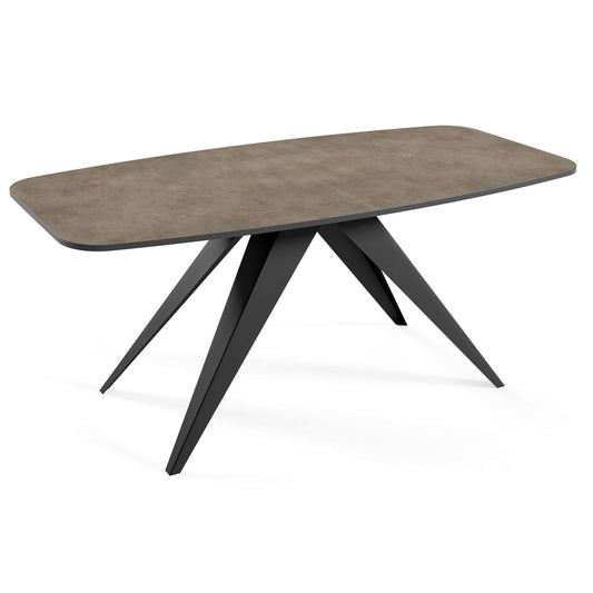 Galds Fery 76/160/80; 76/180/90 cm tumši pelēks Čikago/melns - N1 Home