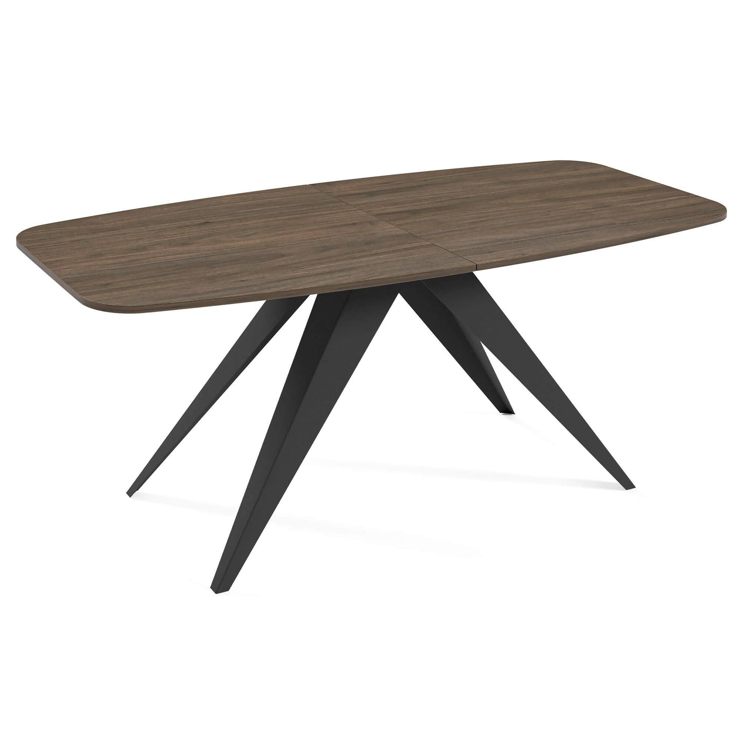 Galds Fery 76/160/80; 76/180/90 cm rieksts Franklin tobacco/melns - N1 Home