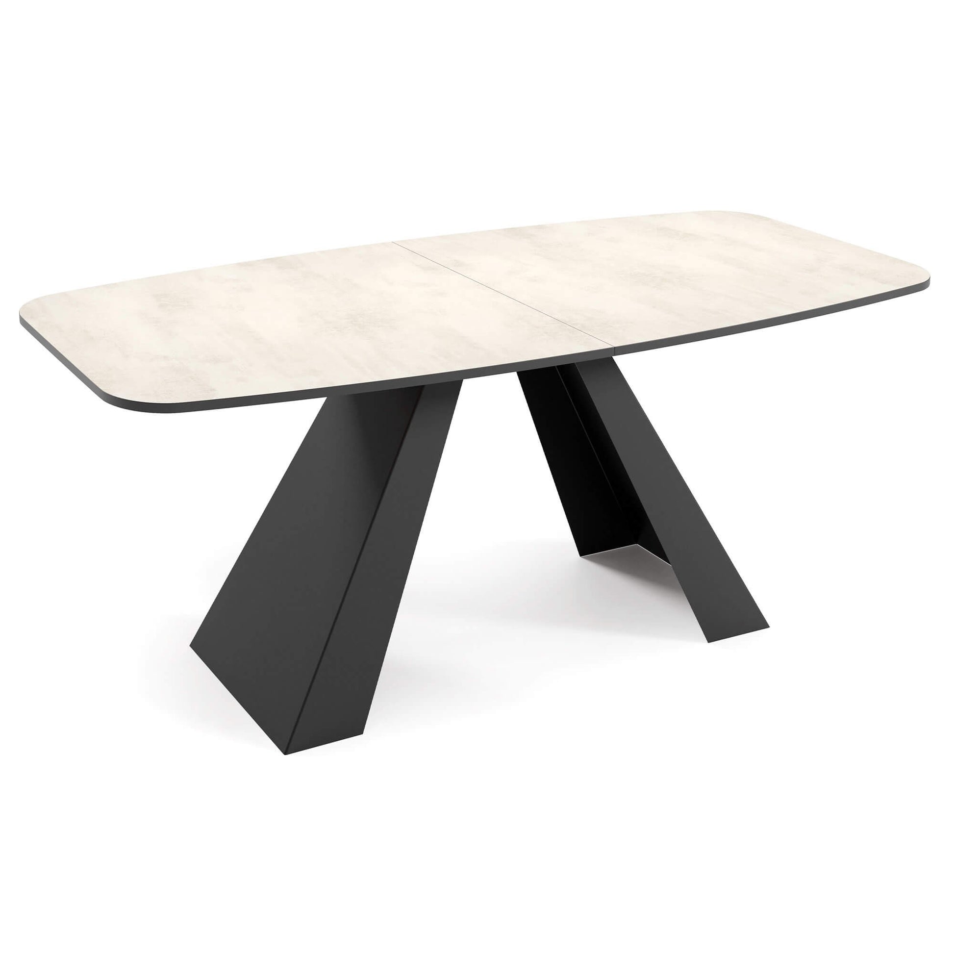 Galds Myra 160/76/80 cm balts hromix - N1 Home