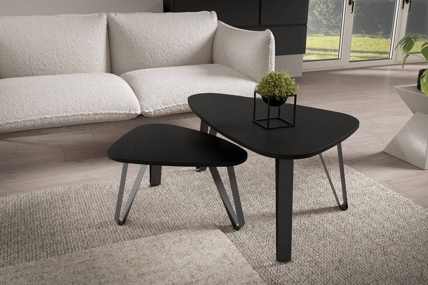 Kafijas galds (2) Ovači 94/60/42 cm Kremona terrakota/kašmirs - N1 Home