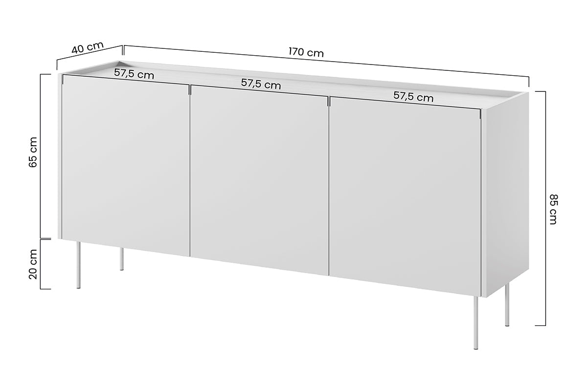 TURIN kumode 170/85/40 4 atvilktnes terrakota