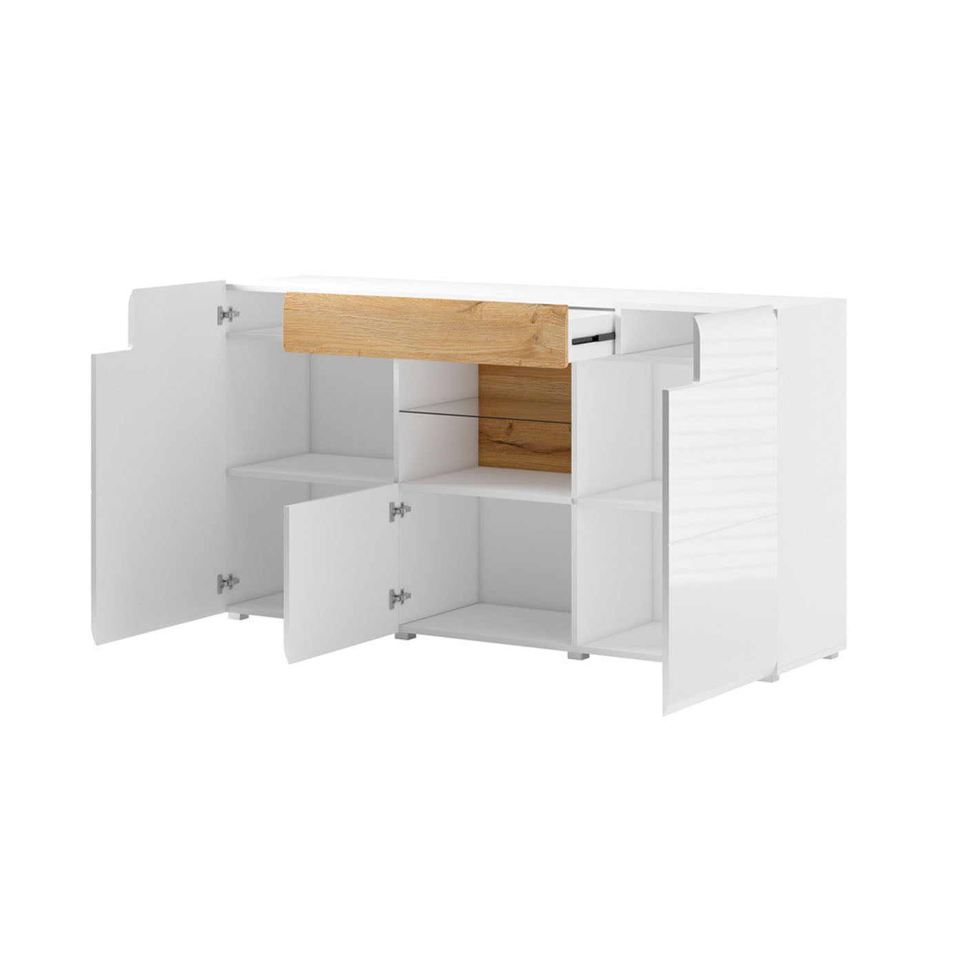 Kumode Tola 159/39/82 cm antracīts/Grandson ozols - N1 Home