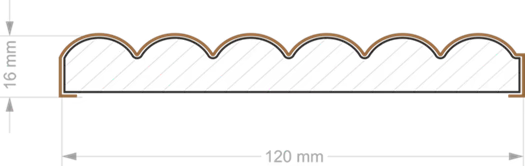 Mikropaneļi Vago 275/12 cm melns