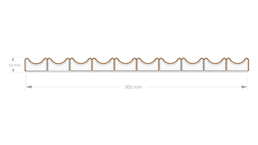 Lameles uz auduma Piko 275/30 cm ozols