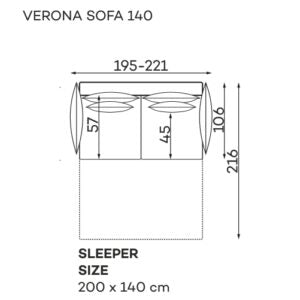 Dīvāns Verona Befame 195/98/106; 221/98/106 cm vino - N1 Home