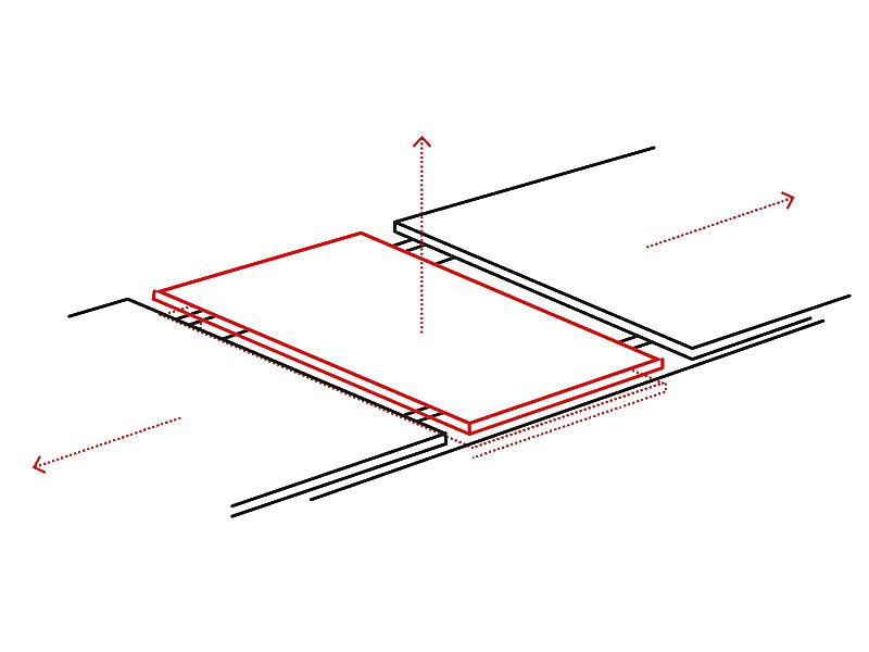 Westin SG galds, melns matēts, 80x120-160 cm